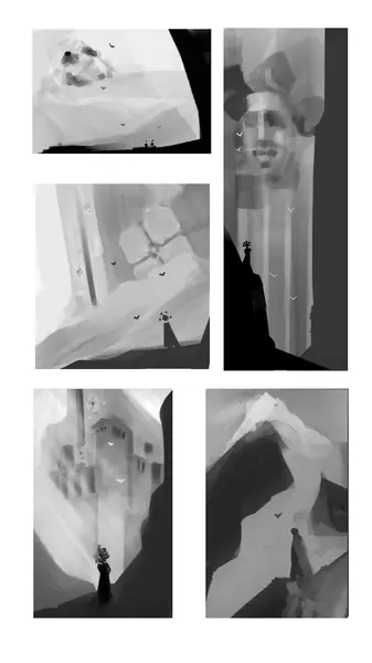 An imagined composition explores colour, light, and expressive shapes.